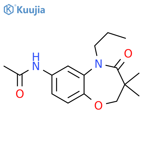 N-(3,3-dimethyl-4-oxo-5-propyl-2,3,4,5-tetrahydro-1,5-benzoxazepin-7-yl)acetamide structure