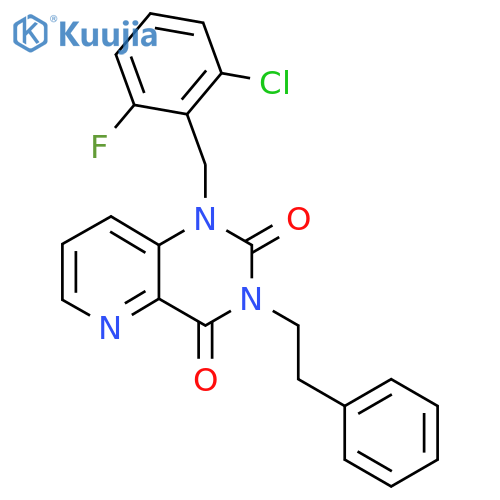 1-(2-chloro-6-fluorophenyl)methyl-3-(2-phenylethyl)-1H,2H,3H,4H-pyrido3,2-dpyrimidine-2,4-dione structure