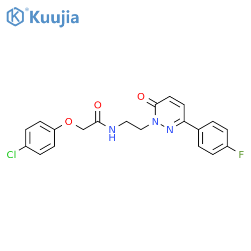 2-(4-chlorophenoxy)-N-{2-3-(4-fluorophenyl)-6-oxo-1,6-dihydropyridazin-1-ylethyl}acetamide structure