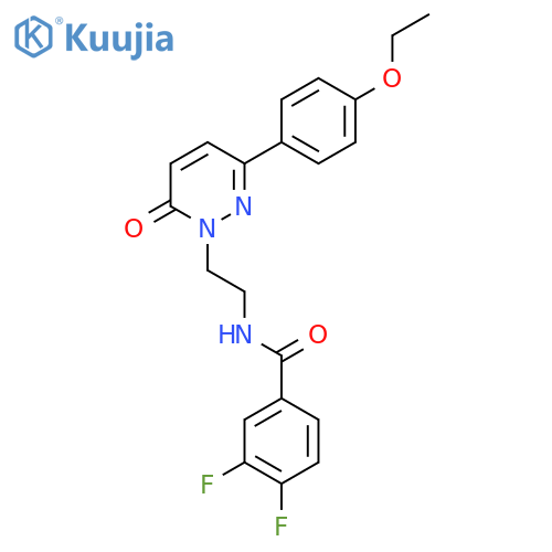 N-{2-3-(4-ethoxyphenyl)-6-oxo-1,6-dihydropyridazin-1-ylethyl}-3,4-difluorobenzamide structure
