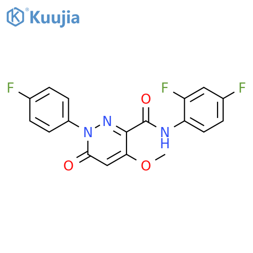 3-Pyridazinecarboxamide, N-(2,4-difluorophenyl)-1-(4-fluorophenyl)-1,6-dihydro-4-methoxy-6-oxo- structure