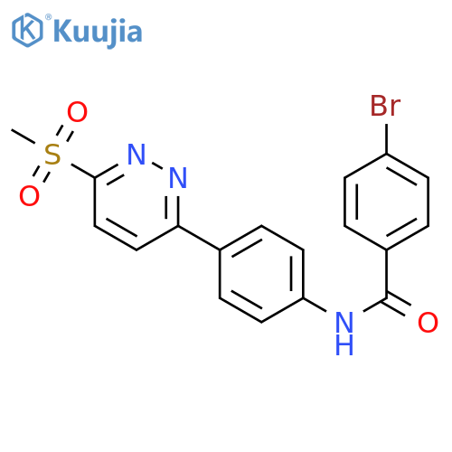 4-bromo-N-4-(6-methanesulfonylpyridazin-3-yl)phenylbenzamide structure