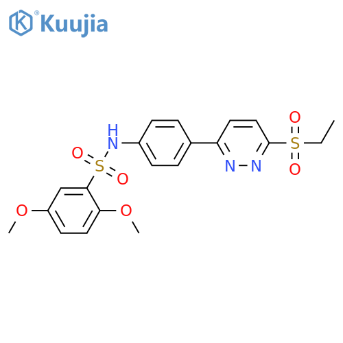 N-{4-6-(ethanesulfonyl)pyridazin-3-ylphenyl}-2,5-dimethoxybenzene-1-sulfonamide structure