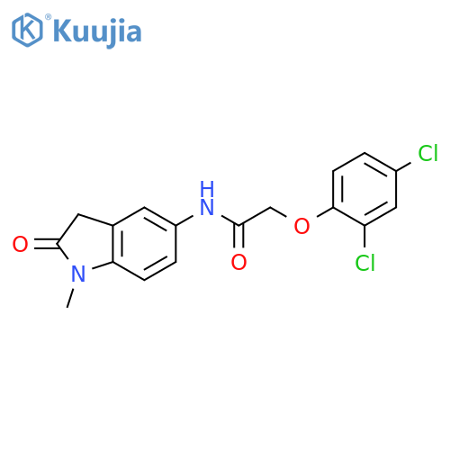 2-(2,4-dichlorophenoxy)-N-(1-methyl-2-oxo-2,3-dihydro-1H-indol-5-yl)acetamide structure