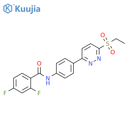 N-{4-6-(ethanesulfonyl)pyridazin-3-ylphenyl}-2,4-difluorobenzamide structure