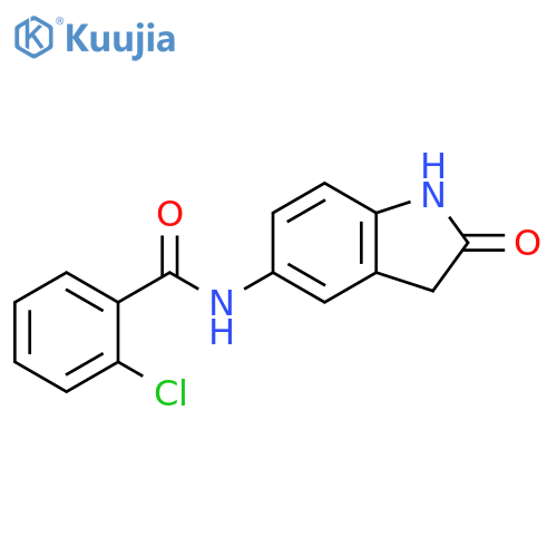 2-chloro-N-(2-oxo-2,3-dihydro-1H-indol-5-yl)benzamide structure