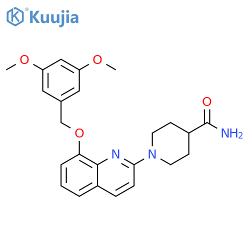1-{8-(3,5-dimethoxyphenyl)methoxyquinolin-2-yl}piperidine-4-carboxamide structure