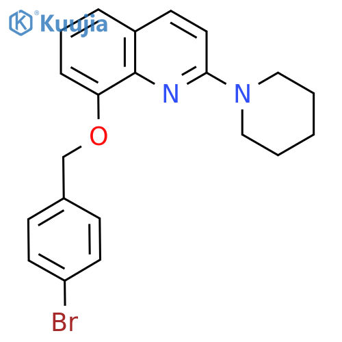 8-(4-bromophenyl)methoxy-2-(piperidin-1-yl)quinoline structure