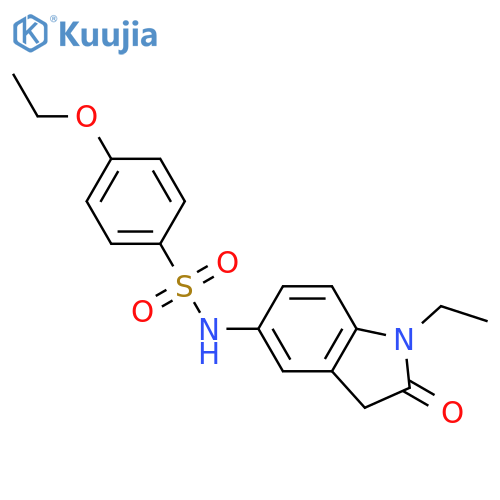 4-ethoxy-N-(1-ethyl-2-oxo-2,3-dihydro-1H-indol-5-yl)benzene-1-sulfonamide structure