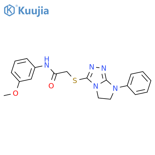 N-(3-methoxyphenyl)-2-({7-phenyl-5H,6H,7H-imidazo2,1-c1,2,4triazol-3-yl}sulfanyl)acetamide structure