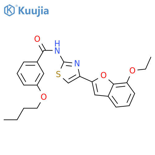 3-butoxy-N-4-(7-ethoxy-1-benzofuran-2-yl)-1,3-thiazol-2-ylbenzamide structure
