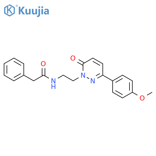 N-{2-3-(4-methoxyphenyl)-6-oxo-1,6-dihydropyridazin-1-ylethyl}-2-phenylacetamide structure