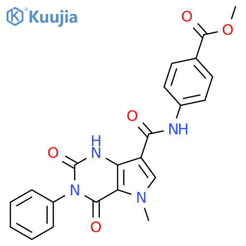 methyl 4-{5-methyl-2,4-dioxo-3-phenyl-1H,2H,3H,4H,5H-pyrrolo3,2-dpyrimidine-7-amido}benzoate structure
