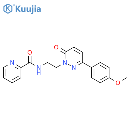 N-{2-3-(4-methoxyphenyl)-6-oxo-1,6-dihydropyridazin-1-ylethyl}pyridine-2-carboxamide structure