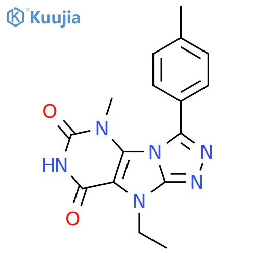 6H-1,2,4-Triazolo[4,3-e]purine-6,8(7H)-dione, 9-ethyl-5,9-dihydro-5-methyl-3-(4-methylphenyl)- structure