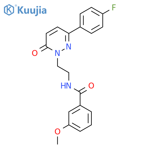 N-{2-3-(4-fluorophenyl)-6-oxo-1,6-dihydropyridazin-1-ylethyl}-3-methoxybenzamide structure