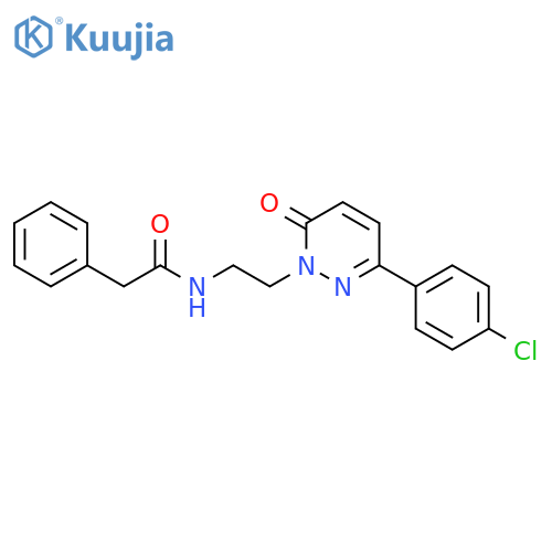 N-{2-3-(4-chlorophenyl)-6-oxo-1,6-dihydropyridazin-1-ylethyl}-2-phenylacetamide structure
