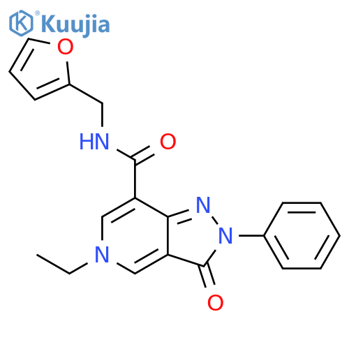 5-ethyl-N-(furan-2-yl)methyl-3-oxo-2-phenyl-2H,3H,5H-pyrazolo4,3-cpyridine-7-carboxamide structure
