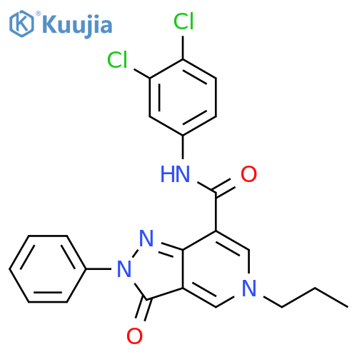 N-(3,4-dichlorophenyl)-3-oxo-2-phenyl-5-propyl-2H,3H,5H-pyrazolo4,3-cpyridine-7-carboxamide structure