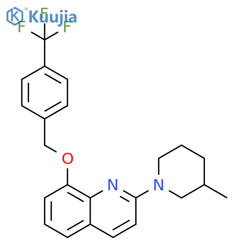 2-(3-methylpiperidin-1-yl)-8-{4-(trifluoromethyl)phenylmethoxy}quinoline structure