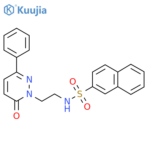 N-2-(6-oxo-3-phenyl-1,6-dihydropyridazin-1-yl)ethylnaphthalene-2-sulfonamide structure