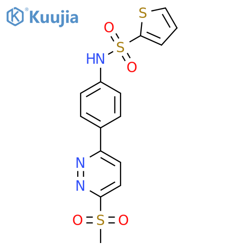 N-4-(6-methanesulfonylpyridazin-3-yl)phenylthiophene-2-sulfonamide structure