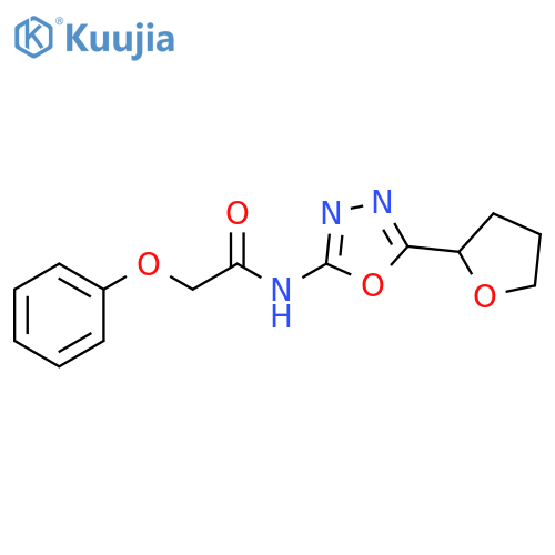 N-5-(oxolan-2-yl)-1,3,4-oxadiazol-2-yl-2-phenoxyacetamide structure