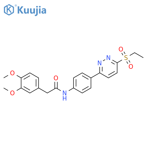 2-(3,4-dimethoxyphenyl)-N-{4-6-(ethanesulfonyl)pyridazin-3-ylphenyl}acetamide structure