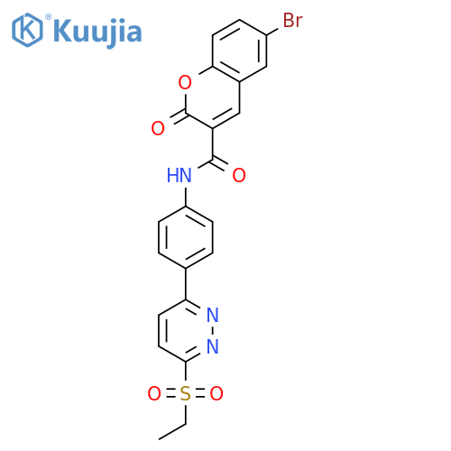6-bromo-N-{4-6-(ethanesulfonyl)pyridazin-3-ylphenyl}-2-oxo-2H-chromene-3-carboxamide structure