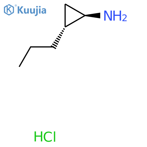 trans,rel-(1R,2R)-2-propylcyclopropan-1-amine hydrochloride structure