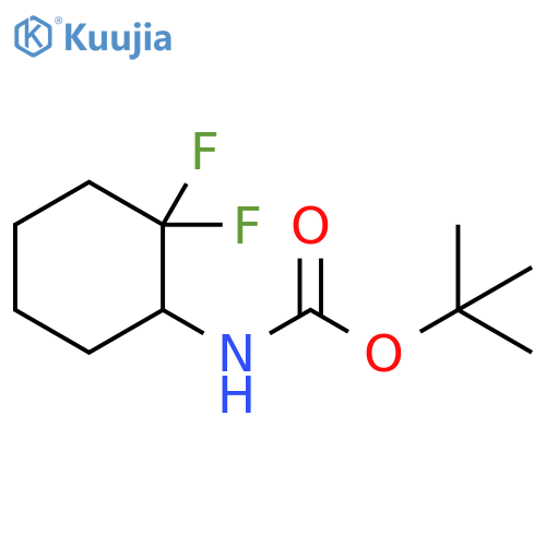 tert-butyl 2,2-difluorocyclohexylcarbamate structure