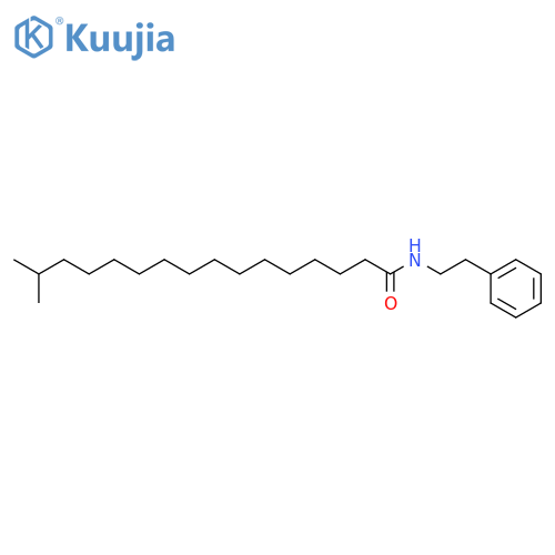 Hexadecanamide, 15-methyl-N-(2-phenylethyl)- structure