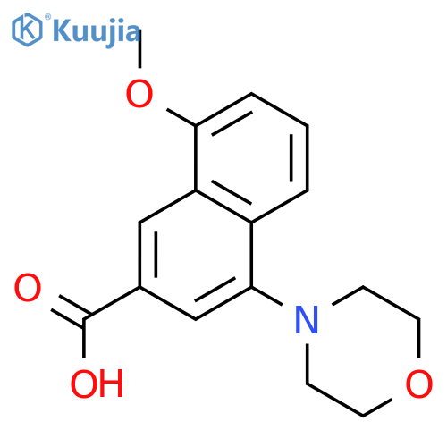 2-Naphthalenecarboxylic acid, 8-methoxy-4-(4-morpholinyl)- structure