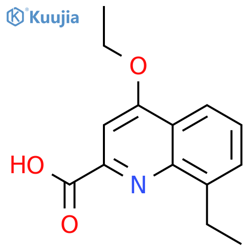2-Quinolinecarboxylic acid, 4-ethoxy-8-ethyl- structure