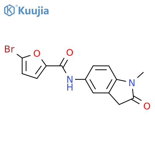 5-bromo-N-(1-methyl-2-oxo-2,3-dihydro-1H-indol-5-yl)furan-2-carboxamide structure