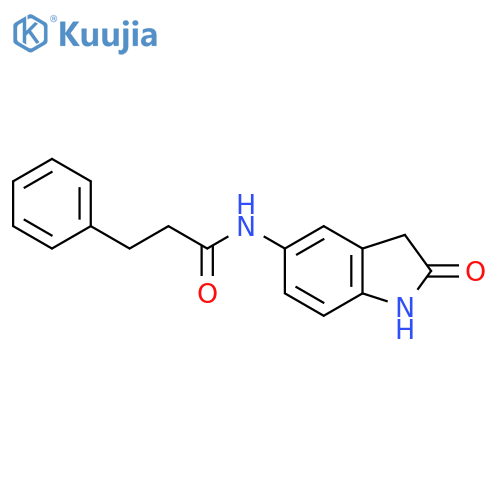 N-(2-oxo-2,3-dihydro-1H-indol-5-yl)-3-phenylpropanamide structure