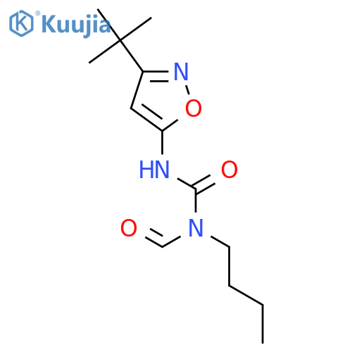 Urea, N-butyl-N'-[3-(1,1-dimethylethyl)-5-isoxazolyl]-N-formyl- structure