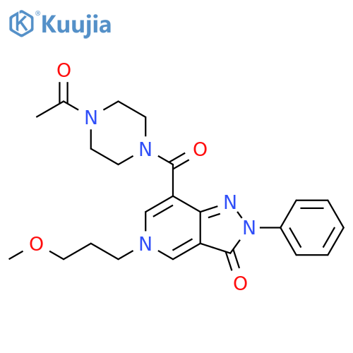 7-(4-acetylpiperazine-1-carbonyl)-5-(3-methoxypropyl)-2-phenyl-2H,3H,5H-pyrazolo4,3-cpyridin-3-one structure