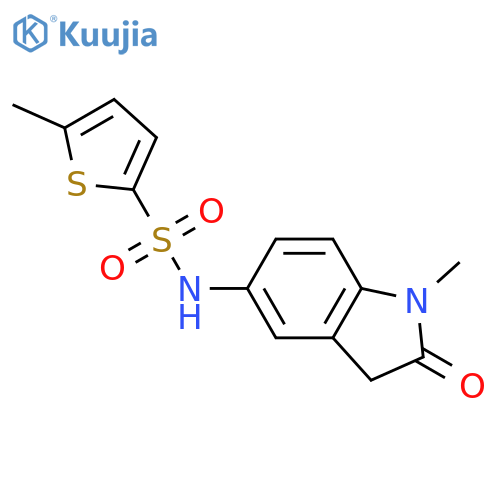 5-methyl-N-(1-methyl-2-oxo-2,3-dihydro-1H-indol-5-yl)thiophene-2-sulfonamide structure