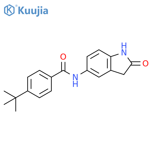 4-tert-butyl-N-(2-oxo-2,3-dihydro-1H-indol-5-yl)benzamide structure