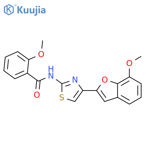 2-methoxy-N-4-(7-methoxy-1-benzofuran-2-yl)-1,3-thiazol-2-ylbenzamide structure