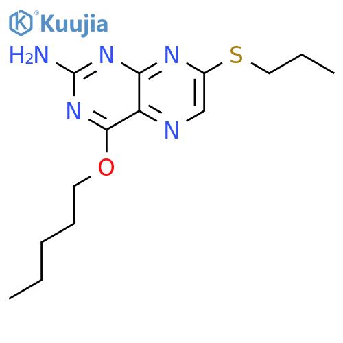 2-Pteridinamine, 4-(pentyloxy)-7-(propylthio)- structure