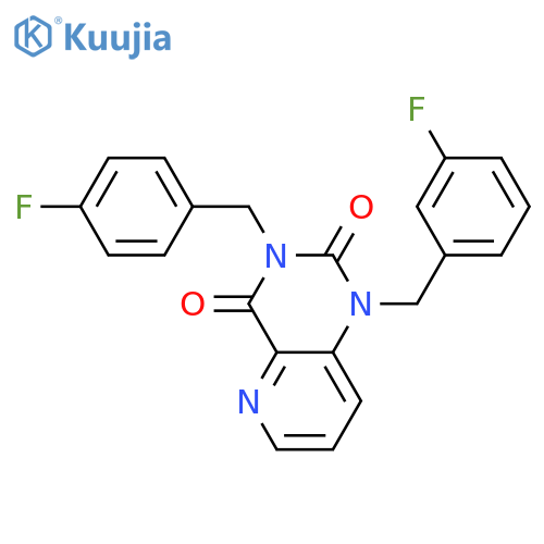 1-(3-fluorophenyl)methyl-3-(4-fluorophenyl)methyl-1H,2H,3H,4H-pyrido3,2-dpyrimidine-2,4-dione structure