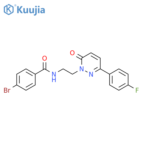 4-bromo-N-{2-3-(4-fluorophenyl)-6-oxo-1,6-dihydropyridazin-1-ylethyl}benzamide structure