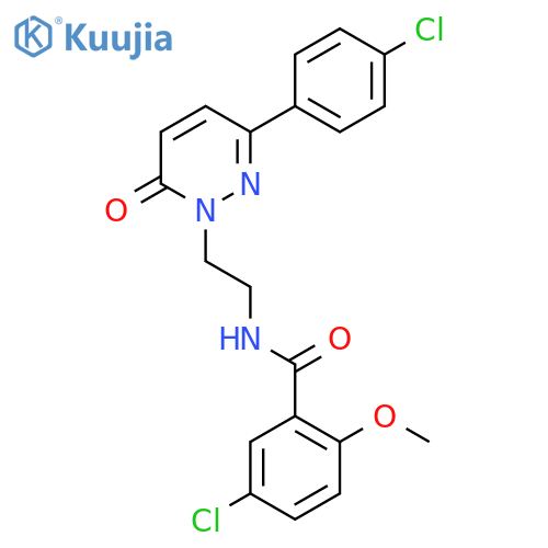 5-chloro-N-{2-3-(4-chlorophenyl)-6-oxo-1,6-dihydropyridazin-1-ylethyl}-2-methoxybenzamide structure