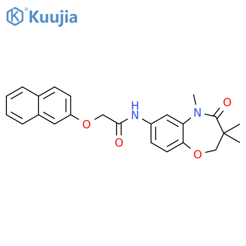 2-(naphthalen-2-yloxy)-N-(3,3,5-trimethyl-4-oxo-2,3,4,5-tetrahydro-1,5-benzoxazepin-7-yl)acetamide structure