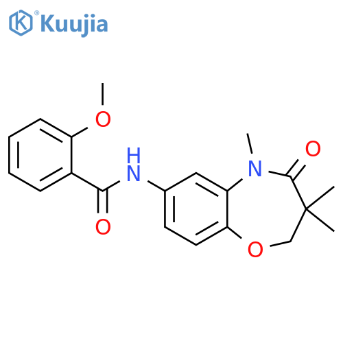 2-methoxy-N-(3,3,5-trimethyl-4-oxo-2,3,4,5-tetrahydro-1,5-benzoxazepin-7-yl)benzamide structure