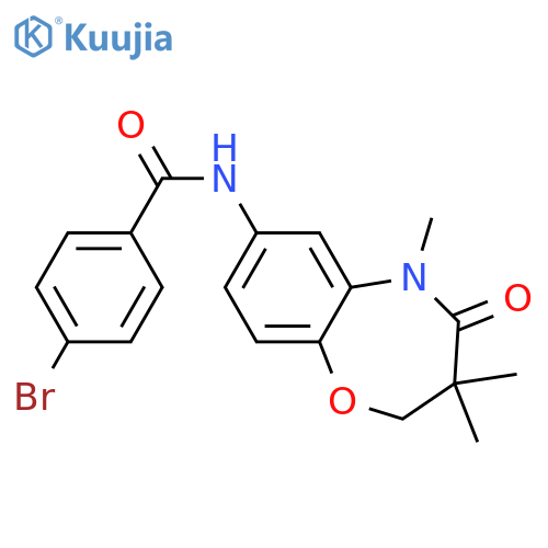 4-bromo-N-(3,3,5-trimethyl-4-oxo-2,3,4,5-tetrahydro-1,5-benzoxazepin-7-yl)benzamide structure