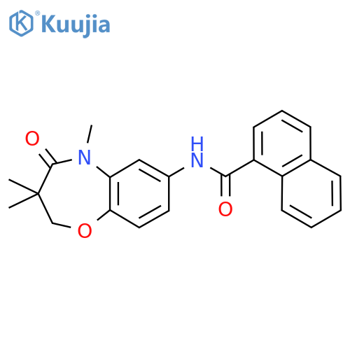 N-(3,3,5-trimethyl-4-oxo-2,3,4,5-tetrahydro-1,5-benzoxazepin-7-yl)naphthalene-1-carboxamide structure