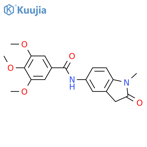 3,4,5-trimethoxy-N-(1-methyl-2-oxo-2,3-dihydro-1H-indol-5-yl)benzamide structure